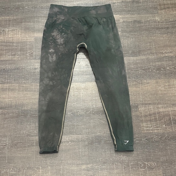Gymshark Olive Tie Dye Seamless Athleisure Leggings Size XL - Picture 2 of 5